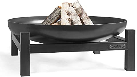 Cookking Panama Brasero rond rustique pour jardin et terrasse, haute stabilité, acier, noir, 29 x 70 x 70 cm