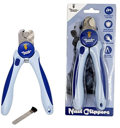 Thunderpaws Pet Nail Clippers for Dogs and Cats | Nail Trimmers for Dogs and Cats with Protective Guard, Safety Lock and Nail File
