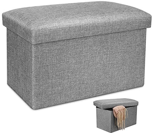 Aufbewahrungsbox Fußablage Faltbarer Sitzbank 40x25x25 cm Multifunktion Sofa Sitzhocker mit Stauraum für Aufbewahrung von Gegenständen und Als Stuhl