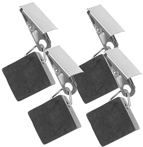 LABRIMP Tischdeckenclips 4 Stück Mit Steinbeschwerung Für Outdoor Picknick Und Küche Filigrane Tischdeckenbeschwerer Mit Windfestem Metallclip
