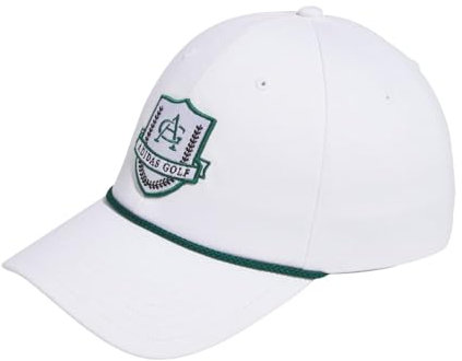 adidas Gorra vintage de seis paneles para hombre, Blanco, talla única