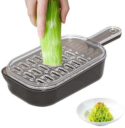 Grattugia - Comoda grattugia Zester con Manico | Grattugia Zester da Cucina Comoda e igienica con Base in Gomma Antiscivolo per Aglio, Daikon, Yam