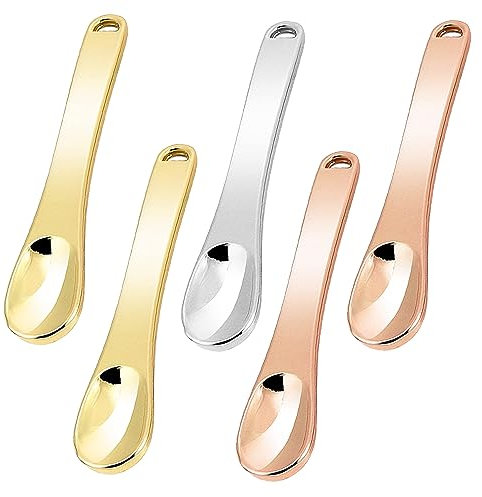 5 Pieces Mini Metal Makeup Spatulas, Reusable Cosmetic Applicators for Facial Creams and Beauty Masks, Durable Skin Care Tools with Stainless Steel Design, Ideal for Precise Application