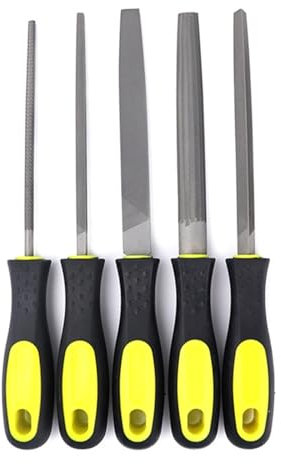 Werkzeuge für die Holzbearbeitung 5-teiliges Holzfeile-Raspel-Metallfeilen-Set 6''/8''/10'' Flach/Dreieck/Rund/Quadrat/Halbrunde Form Stahlfeilen Handwerk Holzbearbeitungswerkzeug (Color : 6 Inch)
