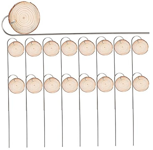 YARNOW 1satz Holz-garten-tags Für Pflanzen Pottpflanzen-beschriftung Langlebige Holzschilder Mit Edelstahl-stäben Für Gartenliebhaber Mit Marker