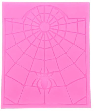 BRIGHTFUFU Silikonform mit Spitze, Spinnennetz, Dessert, Fondant, Kuchen, Skelett, Süßigkeiten, Gelee, Mini-Papierbecher, Kuchen, Spinne, Schokolade, Halloween, Kuchenform, Tierwerkzeug, Netz, Tasse,