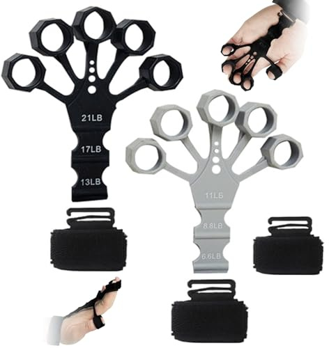 TAIZER 2 Pièces Hand Grip,Gripster,Musculation Main,Musculation Avant Bras,Livré avec une Dragonne Pour l'entraînement de la Force des Mains, la Réduction du Stress et l'escalade