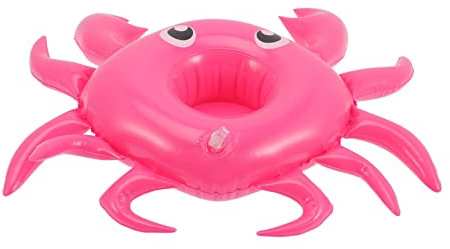 Vaguelly 4piezas Posavasos Flotantes Dibujos Animados Inflables Fácilmente para Eventos Acuáticos y Fiestas