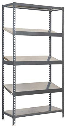 PROREGAL Schrägbodenregal DOWA | Stecksystem | HxBxT 200x100x50cm | Fachlast 200kg | Grau | Fachbodenregal Lagerregal Boxregal
