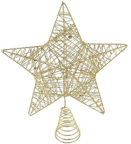 Beatifufu Sterndekoration Für Weihnachtsbaum Weihnachtsbaumspitze-Stern Baumkronen-sterndekor Weihnachtsdekoration Weihnachtsbaumornament