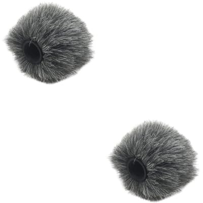 VICASKY 2stücke Windschutz Für Mikrofone Furry Cover Für Kamera Und Smartphone-mikrofone Windgeräusche Elastische Öffnung Einsetzbar Verbessert Audioqualität