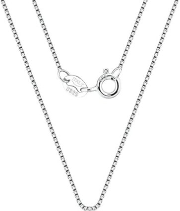 Damen Kette Silber, 925 Sterlingsilber Kette Damen Kette Damen Schmuck Geschenke Kettenlänge 40 CM