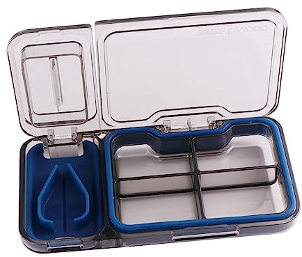 MOLUCKFU Splitter Aufbewahrung Medikamenten Teiler Für Einfache Organisation Tragbarer Wasserdichter Pillen Cutter Mit Fächern Für Sichere Lagerung Für Senioren Hunde Und Katzen
