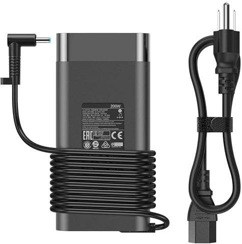 200W Laptop Charger Fit for HP 15 17 zbook 15 17 Victus 15 16 16-e1163nr Pavilion Gaming 15 17 Envy 15 2020 TPN-DA10 L00818-850 ADP-200HB B TPN-LA21 TPN-LA20 Power Laptop AC Adapter | Compatible with Omen Gaming 15 17 Pavilion 15 17 Zbook 15 17 Victus 15 16 Envy 15 TPN-DA10 L00818-850 ADP-200HB B TPN-LA21