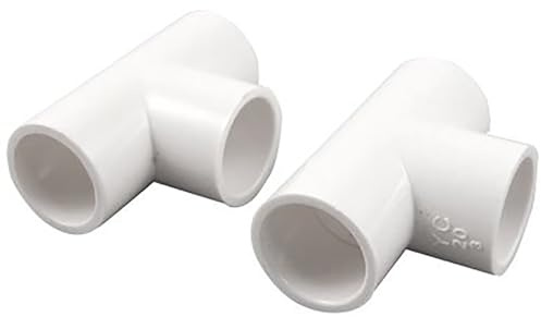 TOP-VIGOR 5Pcs 20mm Slip Tee PVC Pipe Fitting, T-Shaped 3 Way Coupling Connector Joints Adapter for Garden Water Pipe Connection, White