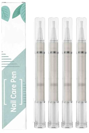 Nail Care Pen, Nagelpflegestift, Pflege Nail, Nagelwachstum Fördern, Für gepflegte Fingernägel & Fußnägel, mit Teebaumöl, Vitamin E & Aloe Vera (4 pc, 1)