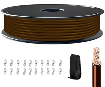 HuLuWa H07V-K 2,5mm² Aderleitung Braun, 50m | Feindrähtige Kupferlitze mit PVC-Isolierung für Unterputzdosen, Gewerbe und Hausinstallation