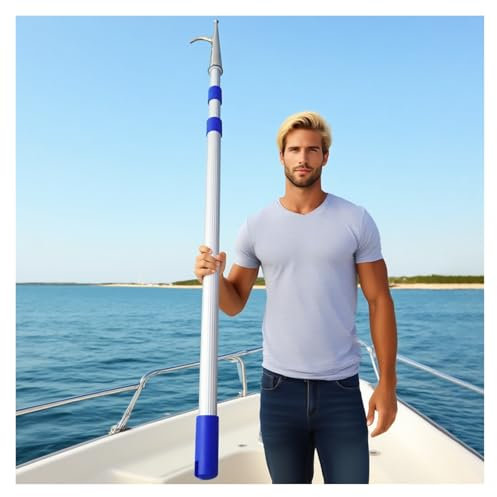 AMUFJJ Bootshakenstange/Bootshaken 6 5 4 3 2 M Bootshakenstangenersatz, Teleskop-Dockingstangen Aus Aluminium Für Skiff/Yachten/Marinas, Bootszubehör(3 Pack,200cm/6.6ft)