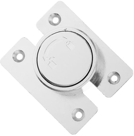 HOMSFOU 1 Ensemble Serrure à Pêne Coulissant Rotatif de Zinc pour Porte Verrou de Sécurité Pratique et Durable pour Intérieur pour Chambres Salles de Bain et Cuisines