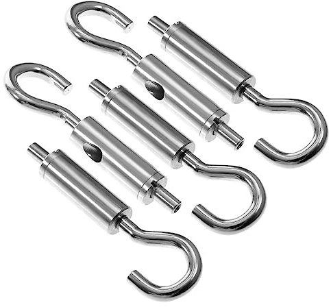 Cabilock 5pcs Heavy Duty Wire Rope Turnbuckle Suspension Hooks Accessories for Organizing and Hanging with Strong Load Bearing Capacity