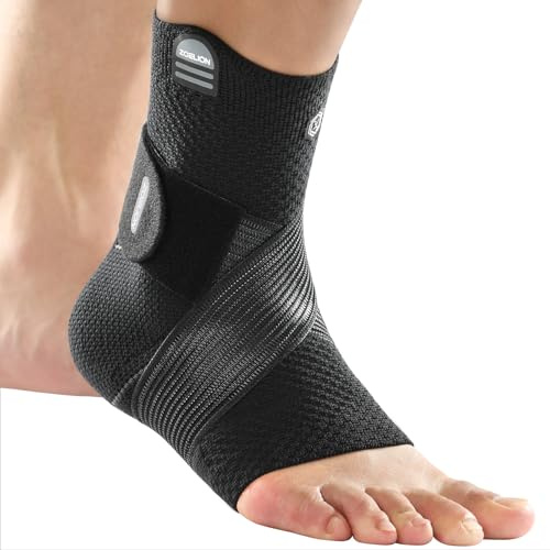 ZOELION Knöchelbandage für Plantarfasziitis Achillessehne, Kompressionsmanschette aus luftdurchlässigem Gewebe Sprunggelenkbandage für Frauen Männer, Fussbandage bei Fußschmerzen und Schwellungen, L