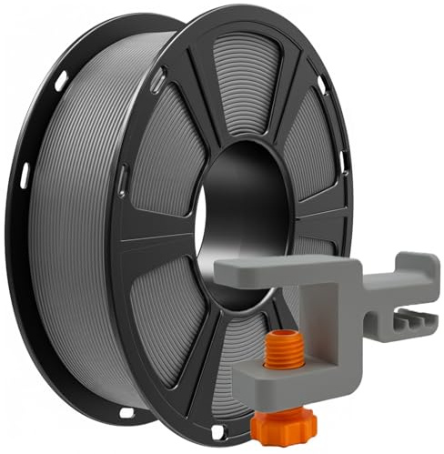TEQStone ASA Filament 1,75mm 1KG Grau, UV-beständig & Witterungsfest, Maßhaltigkeit +/-0,03 mm, 3D Drucker Filament Perfekt Gewickelt