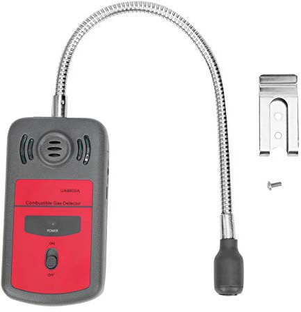 Rilevatore di gas portatile 800A Tester di allarme per perdite di gas combustibile con grande schermo Sonda ad alta sensibilità per cucina domestica Bagno Autobus Materiale ABS