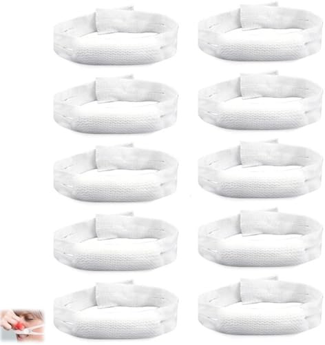 Tokaneit Pansements Nasaux avec Boucles D'oreilles 10 Pièces Blanc Bandage Nasal Selon L'op Stretch,Fournitures de Soutien Post Opératoire,Pansements Nasaux Extensibles,Bandelettes Nasales
