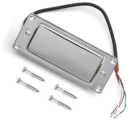 Professioneller Humbucker Tonabnehmer Für Geschlossene Elektrische Akustikgitarren Schwarz Mit Goldenen Chromakzenten(3/4)