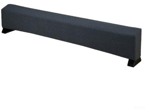 Ableholy Heater Cover Fabric Dust Shield for Baseboard Radiators Simple Solid Design Living Room 125x8x15cm(Dark Gray Medium)
