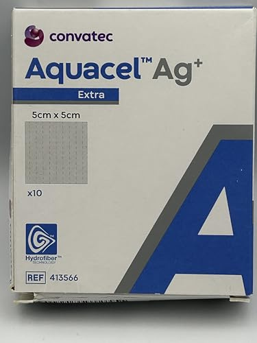AQUACEL Ag+ Extra 5x5 cm Kompressen 10 St Kompressen