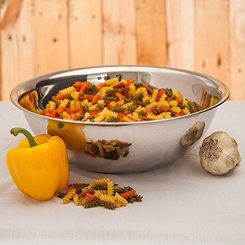 WINSOME Stainless Steel Mixing Bowl (45cm X 14cm) | Best for Baking & Mixing Ingredients Like Eggs, Salad, Veggies, Fruits, Doughs, Sauces | Can Also Be Used for Serving