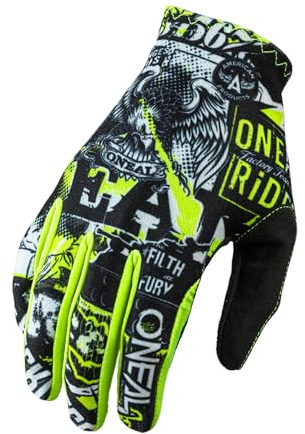 O'NEAL | Fahrrad- & Motocross-Handschuhe | MX MTB DH FR Downhill Freeride | Langlebige, Flexible Materialien, belüftete Handoberseite | Matrix Glove Attack | Unisex | Schwarz Neon Gelb | Größe XL
