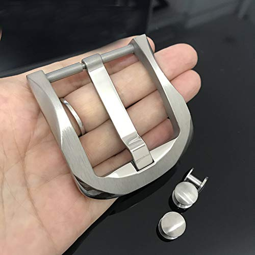 XXTI Reines Titan hypoallergene Gürtelschnalle Verdickung Taille Gürtel Gürtelschnalle 3,8 cm D Typ (Titan Grau)