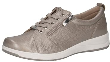 Caprice Comfort Damen Sneaker flach aus Leder mit Reißverschluss