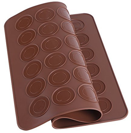48 cavités Macaron Mat Marron Antiadhésif Silicone Moule Feuille Tapis De Cuisson Biscuits Pâtisserie DIY Gâteau Muffin Cuisson Gum Paste Décoration Outils