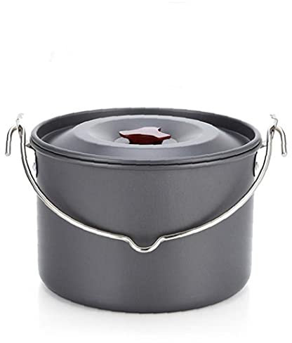 Camping Hängender Topf Kochgeschirr Picknick Lagerfeuer Großes Leichtweiß Aluminium Für 5-6 Personen Reisen Wandern Outdoor Wanderung Outdoor Camping Kessel