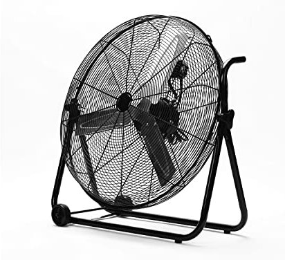 KLASSFAN PUR LINE | Ventilatore Industriale da 160 W con Pale e Ruote in Alluminio – 3 Velocità, Ampio Diametro di 60 cm, Motore Silenzioso e Struttura in Metallo