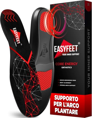 Semelles Anti-Fatigue - Soutien de la Voûte Haute - Semelles Orthopédiques Hommes Femmes - Pour Fasciite Plantaire, Douleurs de la Voûte et des Pieds - Pour Chaussures de Travail, Baskets, Randonnée