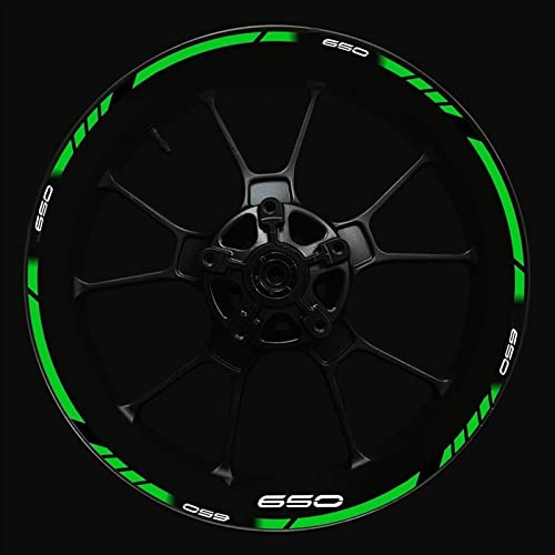 Felgenband Aufkleber-Set Für Vorder- Und Hinterradnabe Verbesserte Dekoration Für Kawasaki Z650 Motorrad Logo Z 650 Felgenaufkleber(Color:2)