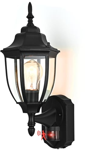 odorpower Porch Lights Outdoor Motion Sensor Wall Sconce Anti-Rust Aluminum, Exterior Outdoor Wall Lights Dusk to Dawn Porch Light Fixture Wall Mount for House Outside Patio