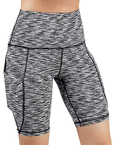 Cykelbyxor med mobiltelefonficka dam – korta sportbyxor dam tajta – träningsbyxor sommar gym leggings scrunch hög midja yogabyxor löpning löparshorts hotpants korta cykelbyxor sport sportbyxor
