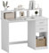 Mondeer Schreibtisch mit Schubladen, Computertisch Klein mit Regal, 105 x 48 x 94cm, Ideal für Büro Heimbüro Arbeitszimmer Wohnzimmer, Weiß