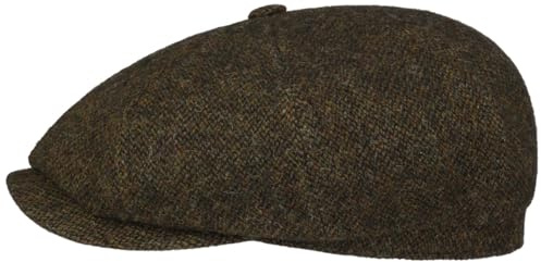 Stetson Hatteras Wool Flatcap Made in Germany Herren Autumn Winter Oliv 60 cm