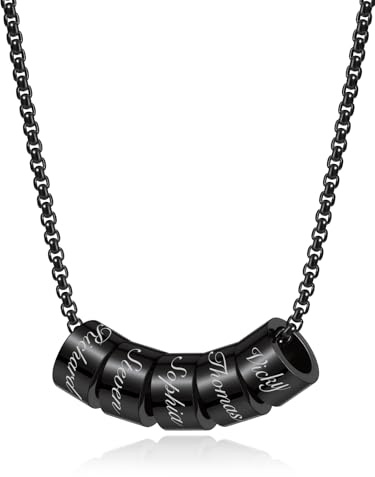 Zysta Namenskette Personalisierte Halskette mit Namen Kettenanhänger Edelstahl Kette mit Buchstaben Geschenk für Damen Herren