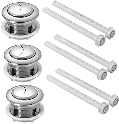 DOITOOL 3stücke Doppelspülung Toilettenknopf Druckknopf Für Wassertank Ersatz Aus Abs Mit Runder Form Einfache Installation Und Langlebige Verwendung