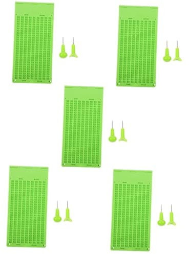 Healvian 5sets Scrittura Braille Con Punteruolo e Tavoletta Utensile Didattico Per Non Vedenti Apprendimento Del Braille Per Studenti e Insegnanti
