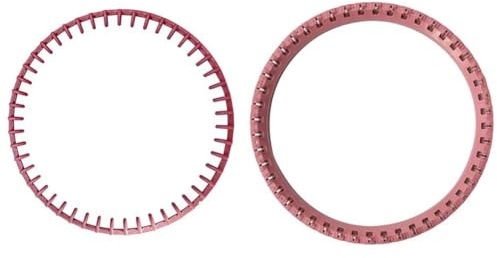 Agwuoetr 2 Piezas de Repuesto de Anillo Superior para Accesorios de MáQuina de Tejer de 48 Agujas, CíRculo de de Aguja Rosa