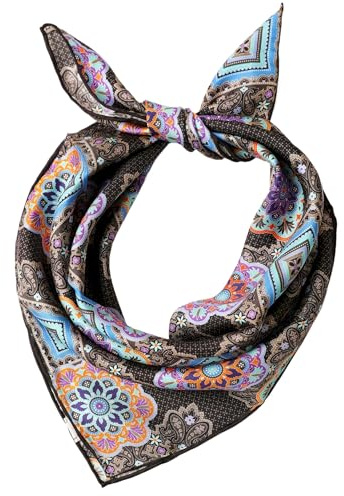 Prettystern Herr Dame reine Seide Bandana handrolliertes SeidenHalstuch unisex Nickituch