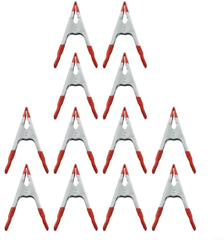 Sturdy Metal Spring Clamps 12 Pack for Holding Fabrics and Supports Securely